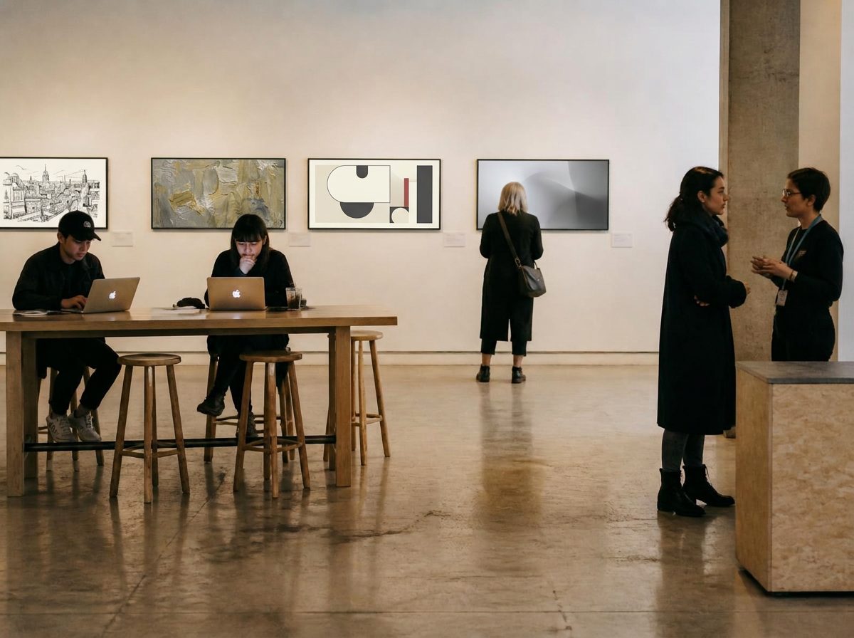 Media Lab concept during quiet daytime work